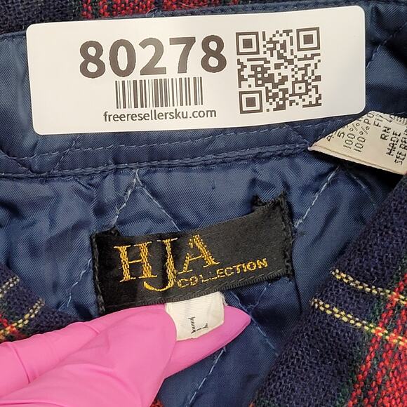 Vintage 90s MOD Western Plaid Wool Jacket Large 24x30 Shacket - Picture 12 of 12